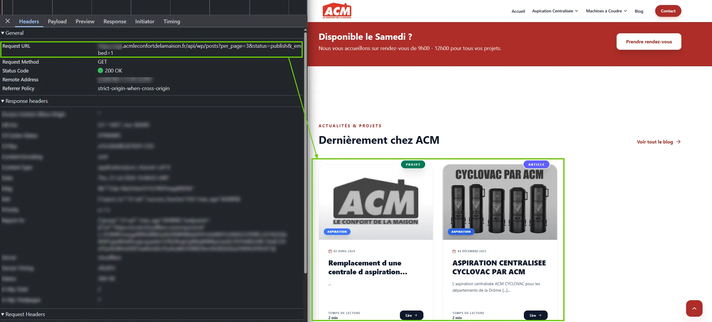Screen proxy mis en place pour un site e-commerce