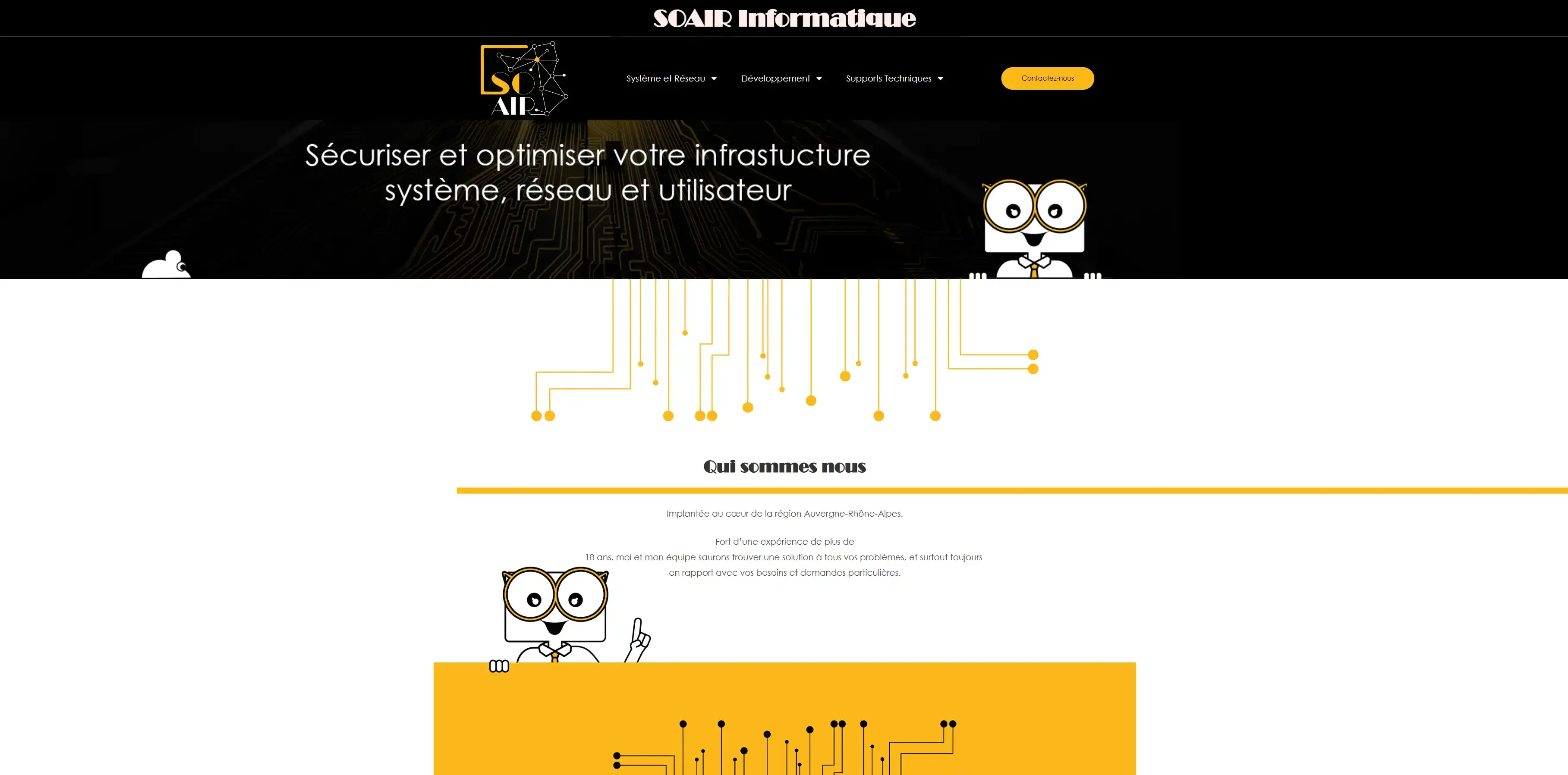 Ancien site Soair sous WordPress : première étape de la transition