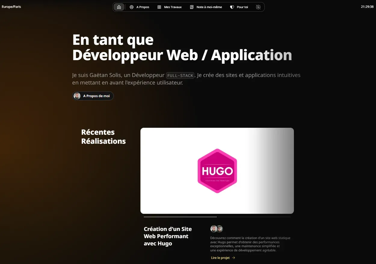 Ancien portfolio : articles, projets et hobbies