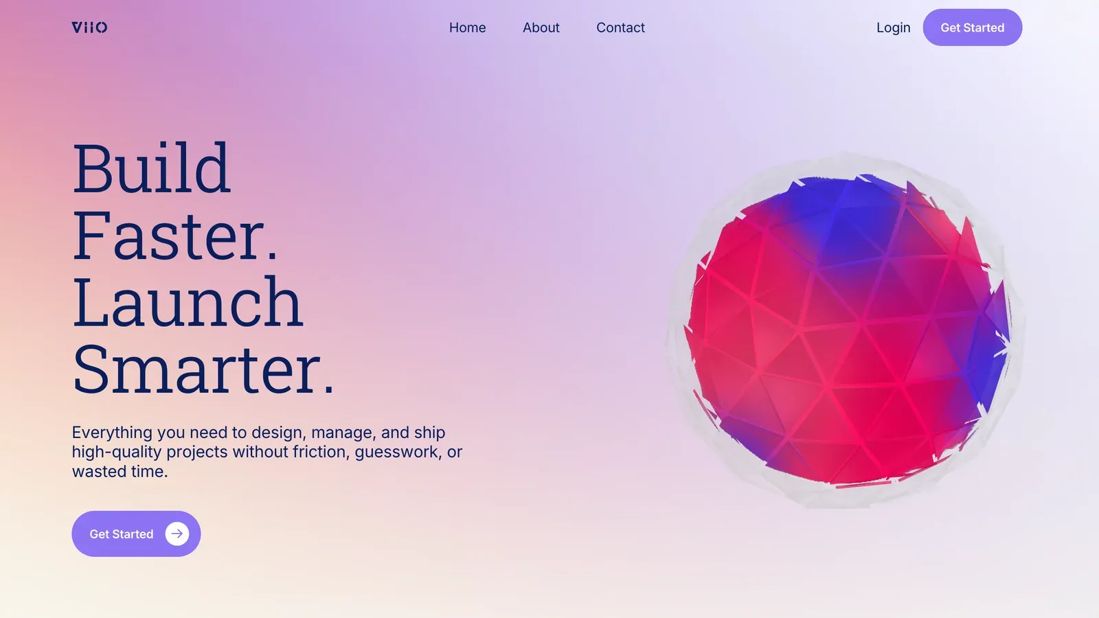 Thème expérimental de page d'accueil Astro intégrant des éléments 3D interactifs pour artistes et créatifs.
